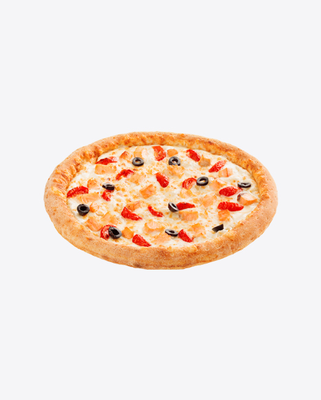 Pizza w/ Salmon, Tomatoes & Olives