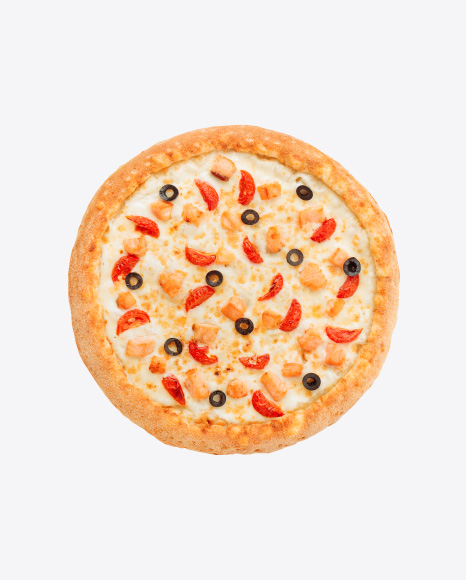 Pizza w/ Salmon, Tomatoes & Olives