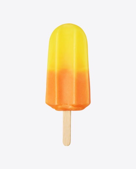 Yellow & Orange Ice Cream Popsicle PNG