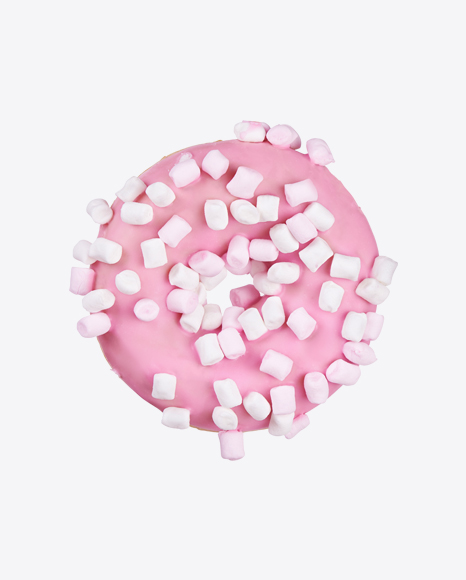 Strawberry Donut with Marshmallows PNG