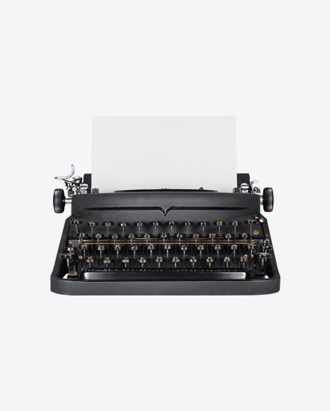 Black Typewriter PNG