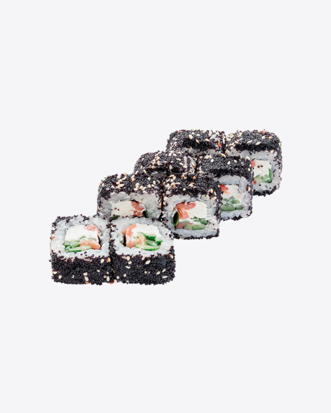 Premium Photo  Sushi set philadelphia roll california unagi black