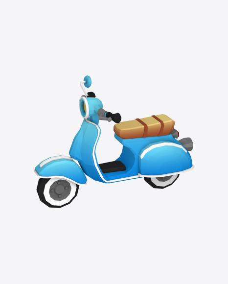 Low Poly Scooter PNG