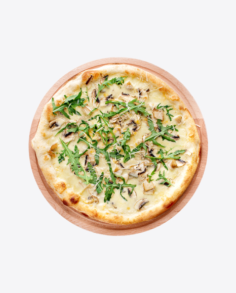 Pizza W/ Mushrooms & Arugula