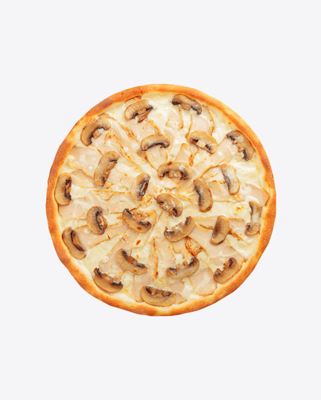 Pizza w/ Chicken Fillet Slices & Mushrooms