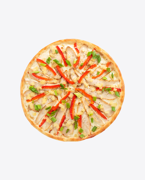 Pizza w/ Chicken Fillet Slices & Pepper