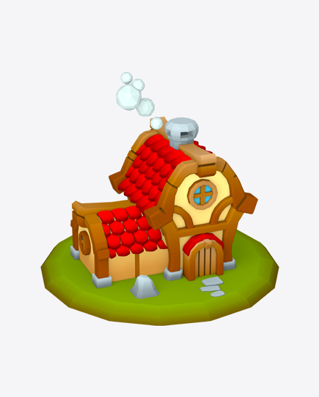 Low Poly Building PNG