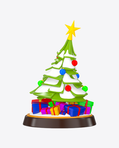 Stylized Christmas Tree Set PNG