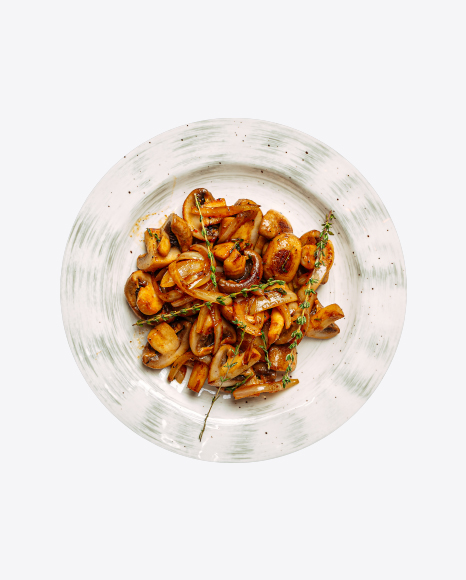 Fried Mushrooms with Onions