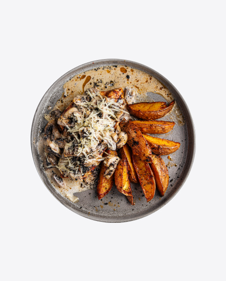 Grilled Chicken Fillet and Potato Wedges