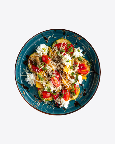 Grilled Vegetables Salad with Cheese