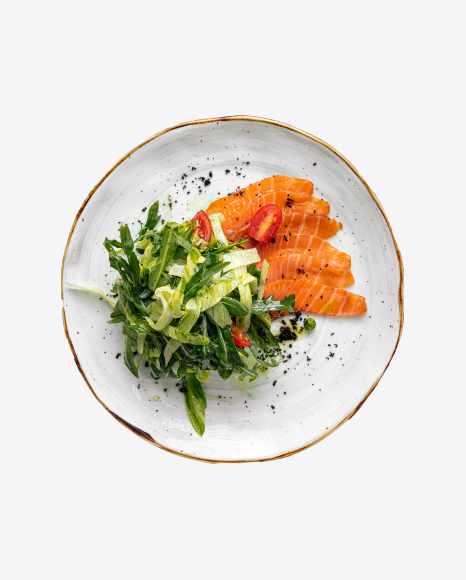 Sliced Salmon with Green Salad