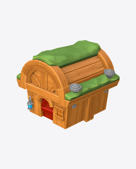 Low Poly Building PNG