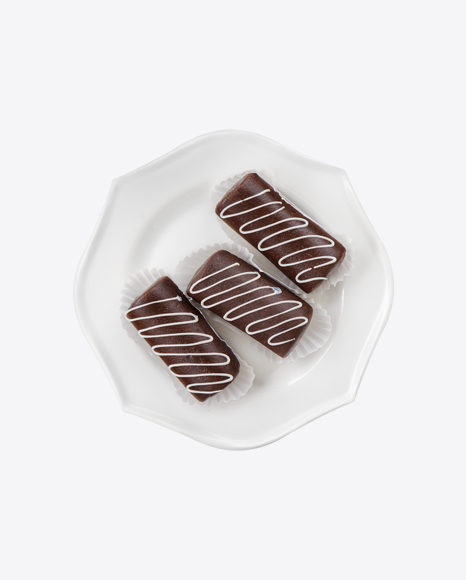 Chocolate Cakes on Plate