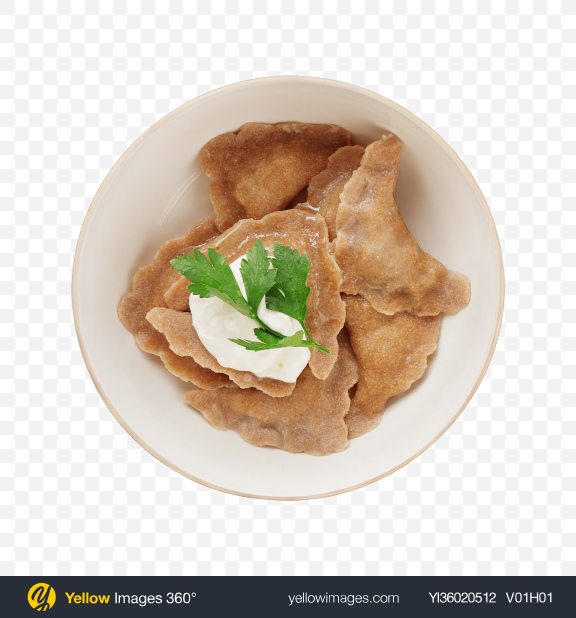 Download Whole-Wheat Flour Vareniki w/ Sour Cream Transparent PNG on YELLOW Images