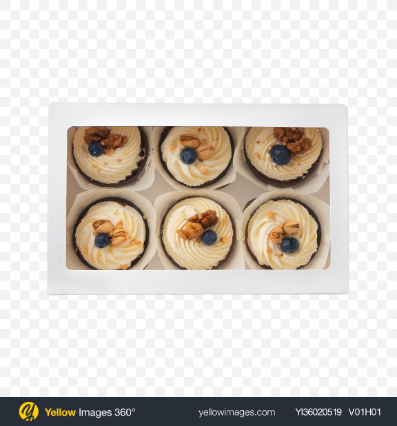 Download Cupcakes in Box Transparent PNG on YELLOW Images