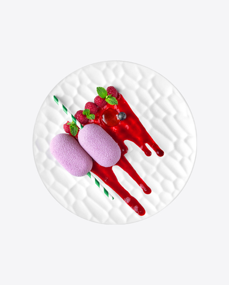 Mousse Dessert with Berry Sauce