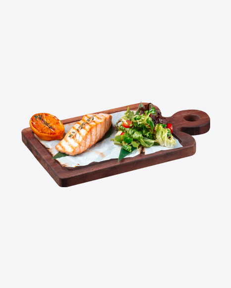 Salmon Fillet Steak with Salad