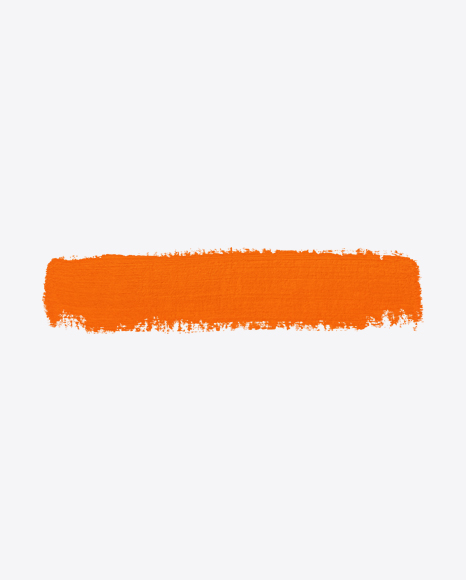Stroke of Orange Paint PNG