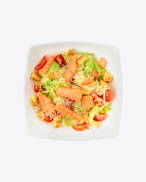 Caesar Salad w/ Salmon PNG