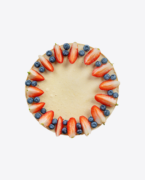 Cream Cake w/ Berries PNG