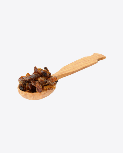 Rasins in Wooden Spoon PNG