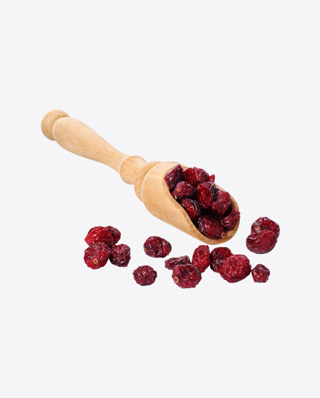 Dried Cranberry w/ Wooden Scoop PNG