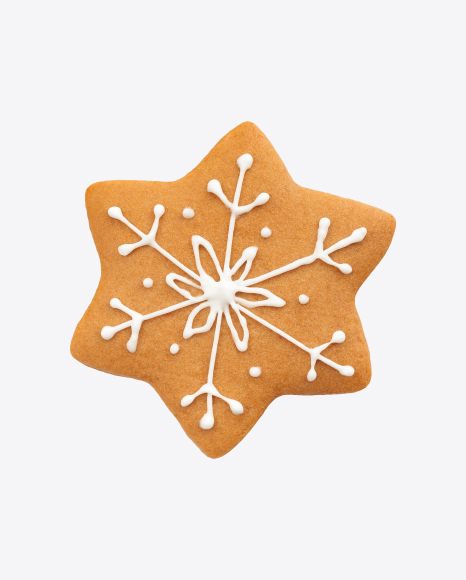 Gingerbread Snowflake Cookie PNG