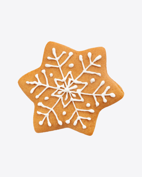 Gingerbread Snowflake Cookies PNG