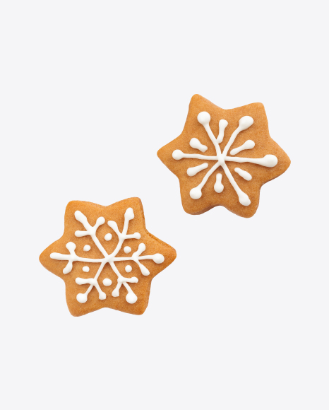Gingerbread Snowflake Cookies PNG
