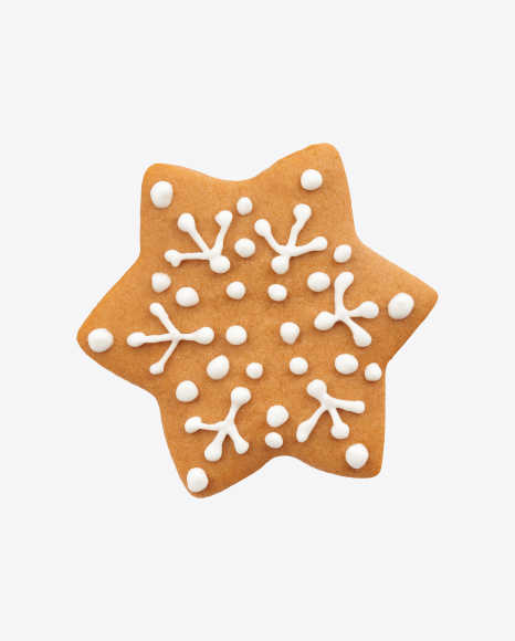 Gingerbread Snowflake Cookie PNG