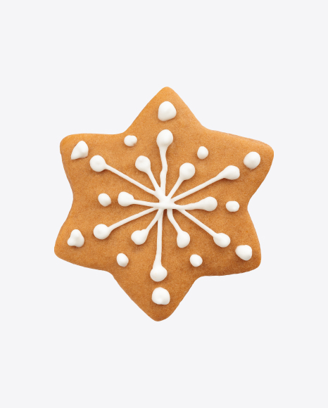 Gingerbread Snowflake Cookie PNG