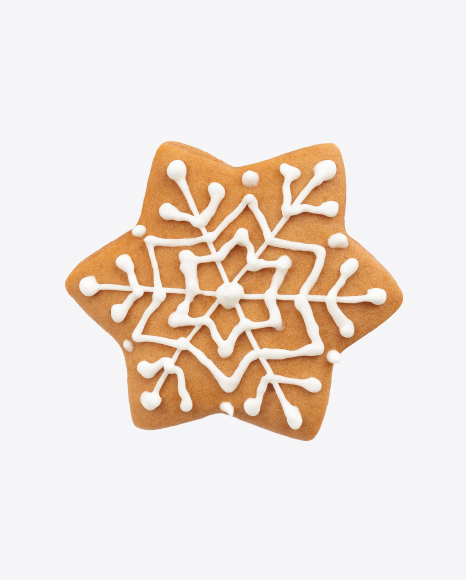 Gingerbread Snowflake Cookie PNG