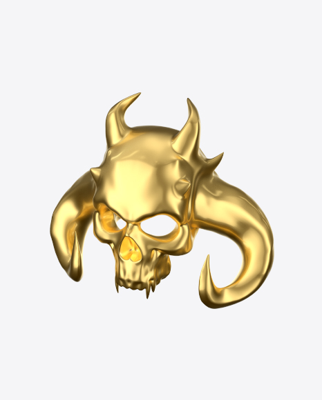Golden Demon Mask PNG
