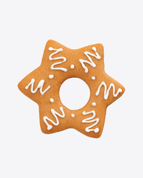 Gingerbread Star Cookie PNG