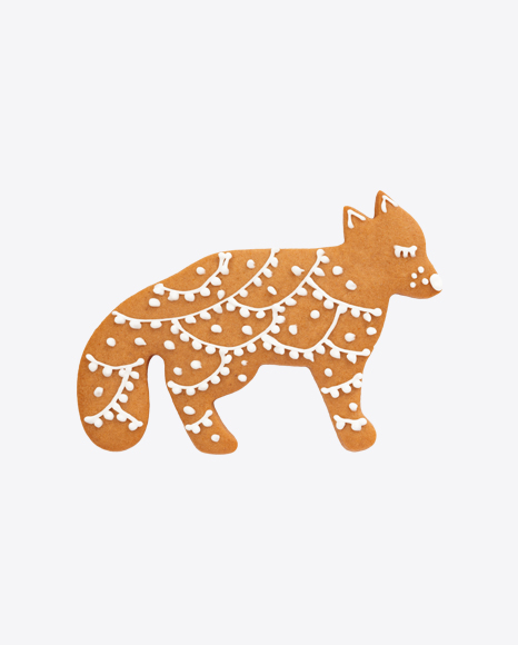 Gingerbread Fox Cookie PNG