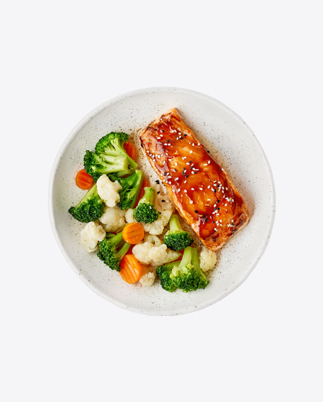 Baked Salmon w/ Vegetables Mix