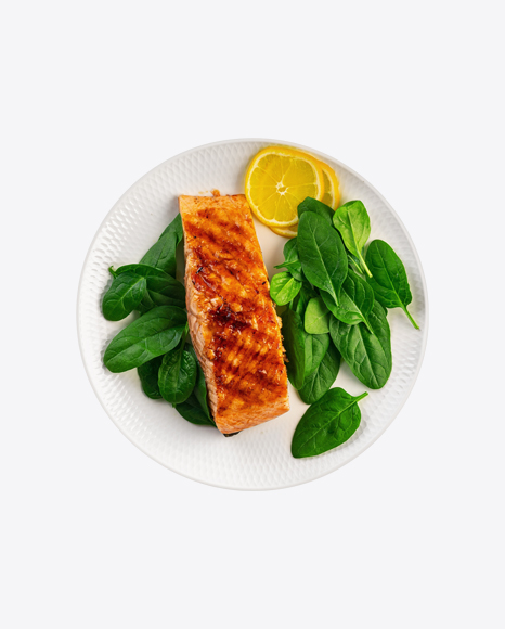 Baked Salmon w/ Spinach