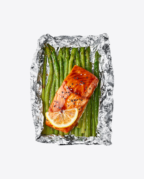 Baked Salmon w/ Asparagus