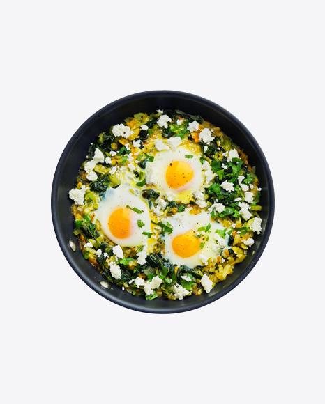 Roasted eggs w/ Vegetables & Goat Cheese