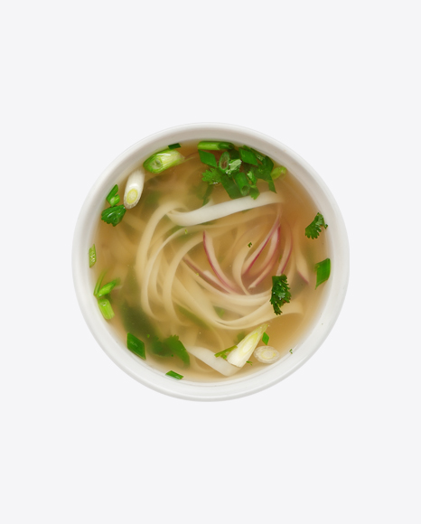 Bouillon w/ Noodles & Greens PNG