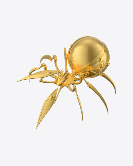 Golden Spider PNG