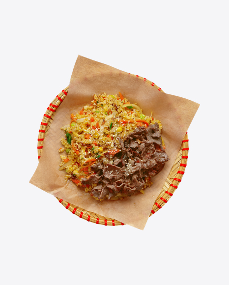 Rice w/ Vegetables & Beef PNG