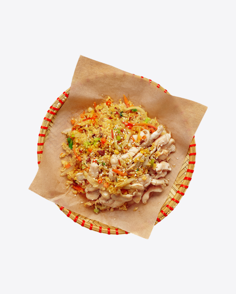 Rice w/ Vegetables & Chicken PNG