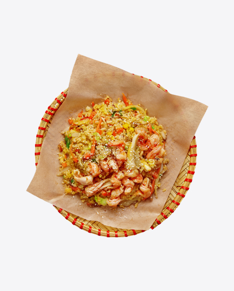 Rice w/ Vegetables & Shrimps PNG