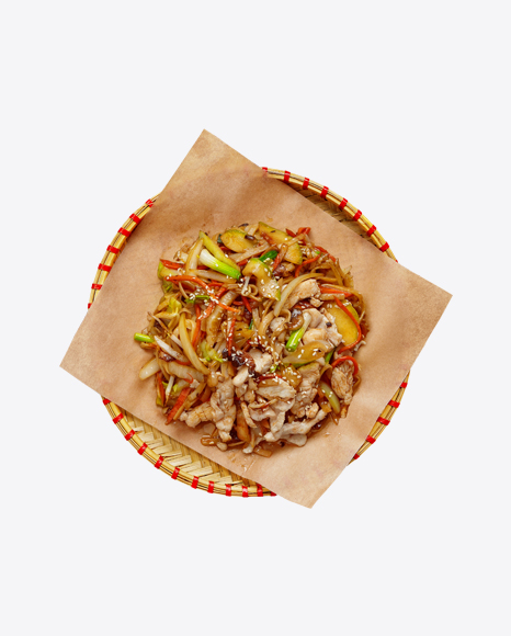 Wok w/ Vegetables & Chicken PNG