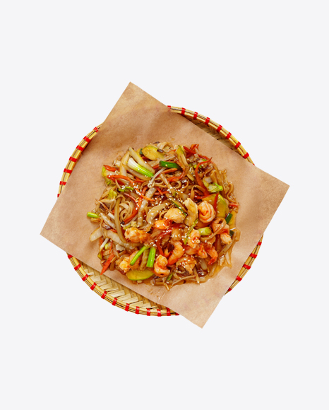 Wok w/ Vegetables & Shrimps PNG