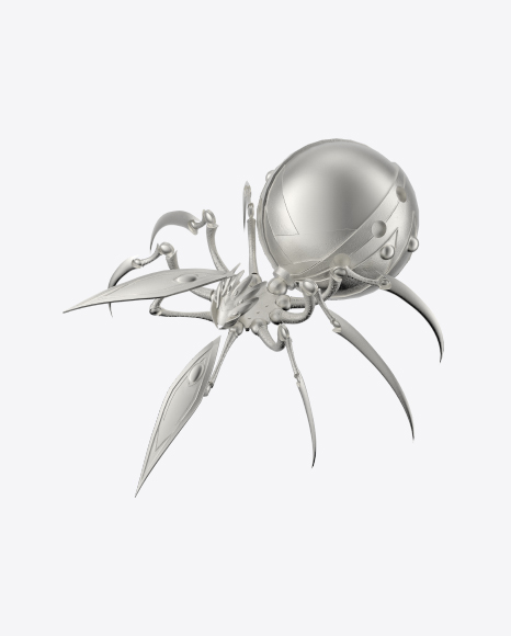 Silver Spider PNG