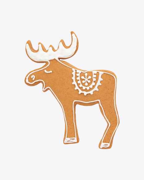Gingerbread Moose Cookie PNG