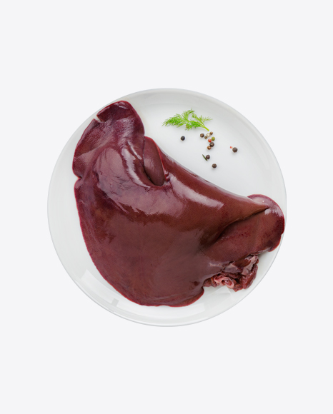 Raw Liver on Plate